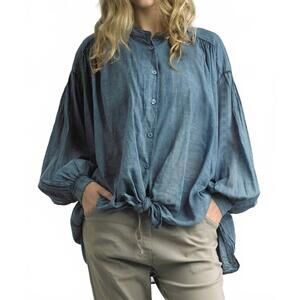 NEW TEMPO PARIS save the date blouse in navy